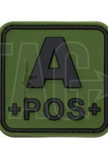 JTG JTG Bloodtype Square Rubber Patch A Pos OD