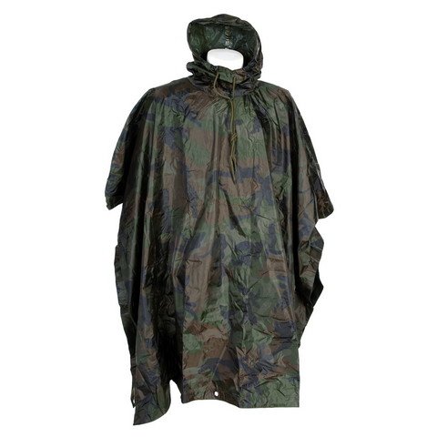 PONCHO ZWAAR WOODLAND