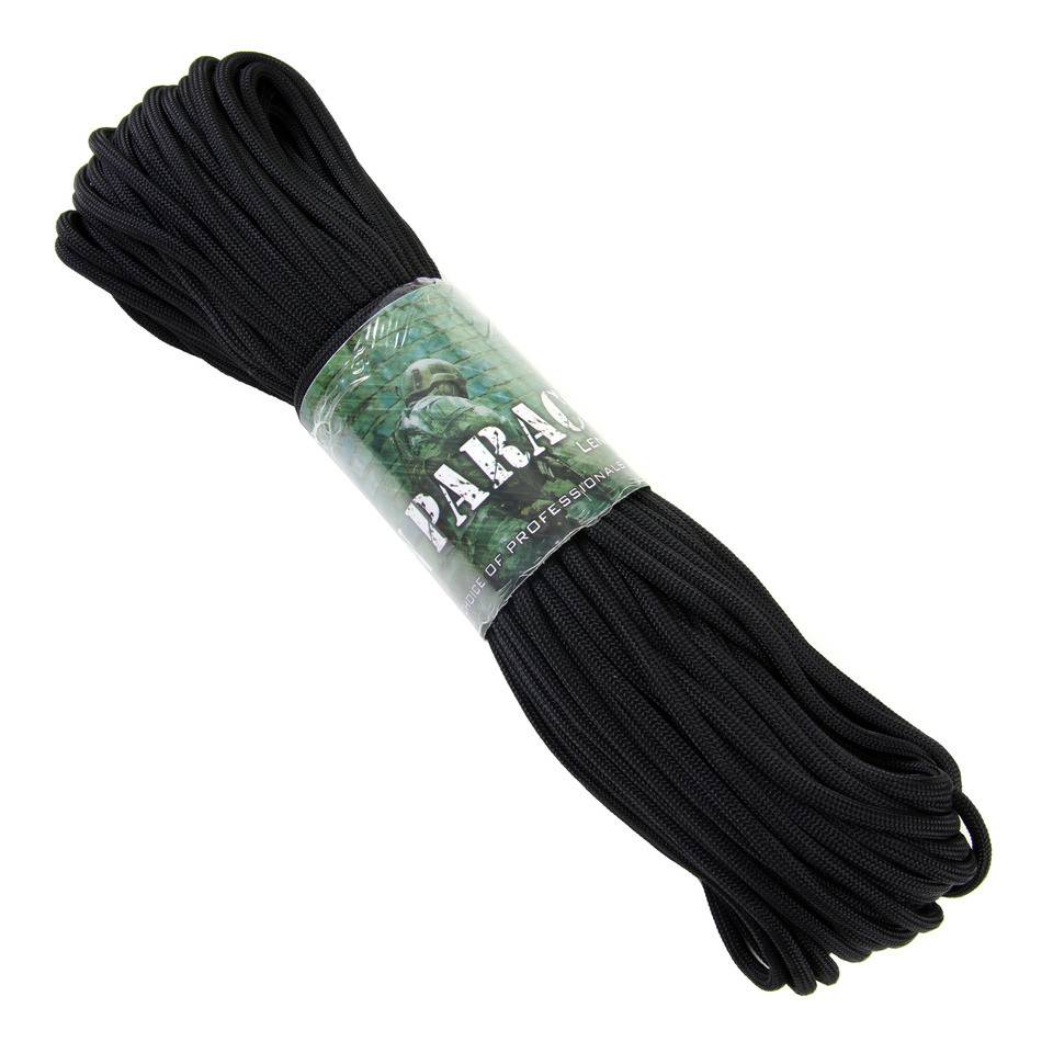 101 inc PARACORD 7 STRINGS 30 MTR. Zwart tactical airsoft gear