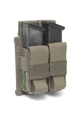 Warrior Assault Systeem MOLLE Double 9mm Direct Action Pistol Mag Pouch Ranger Green