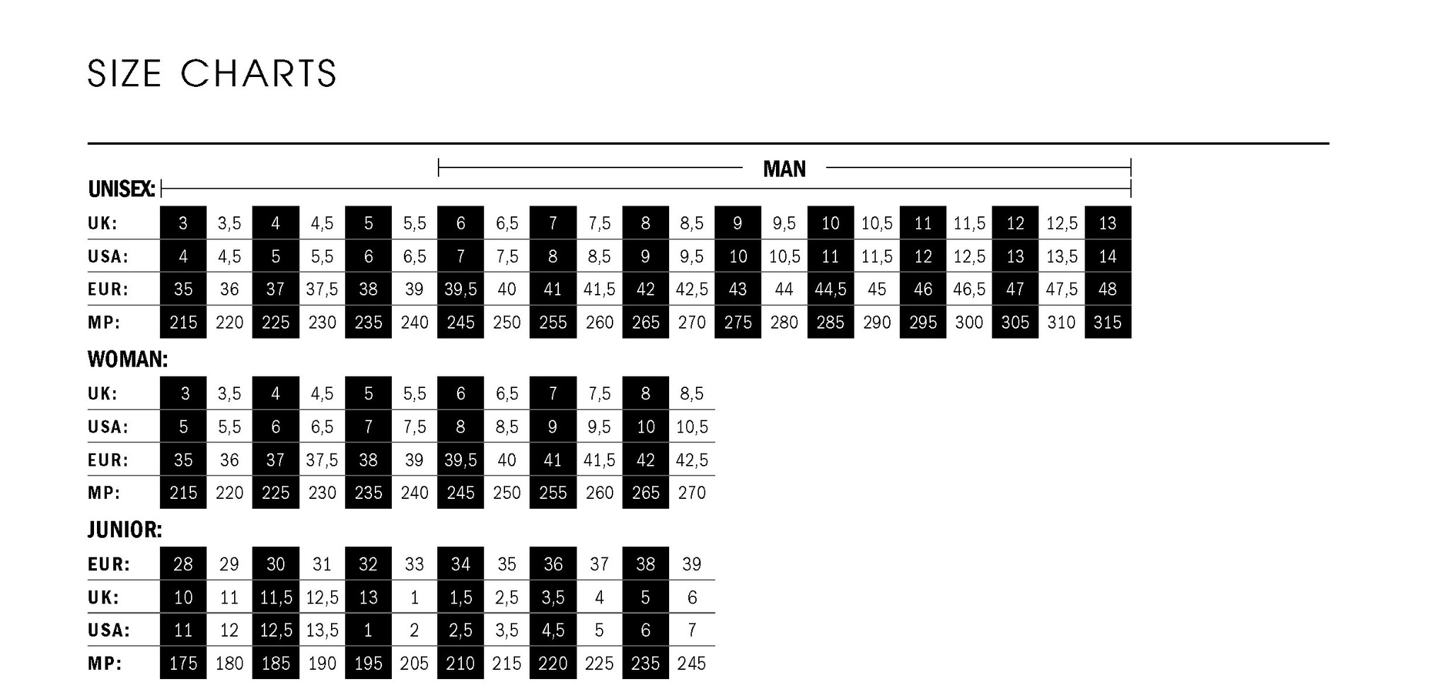 garmont t8 bifida sizing