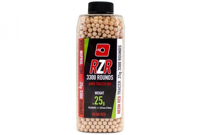 Nuprol NP RZR 3300RND 0.25G RED TRACER BB'S