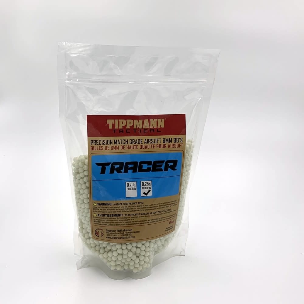 Tippmann Tippmann 6mm Tracer BB 0.25g - 1kg bag / 4000 BBs - Light Green C12