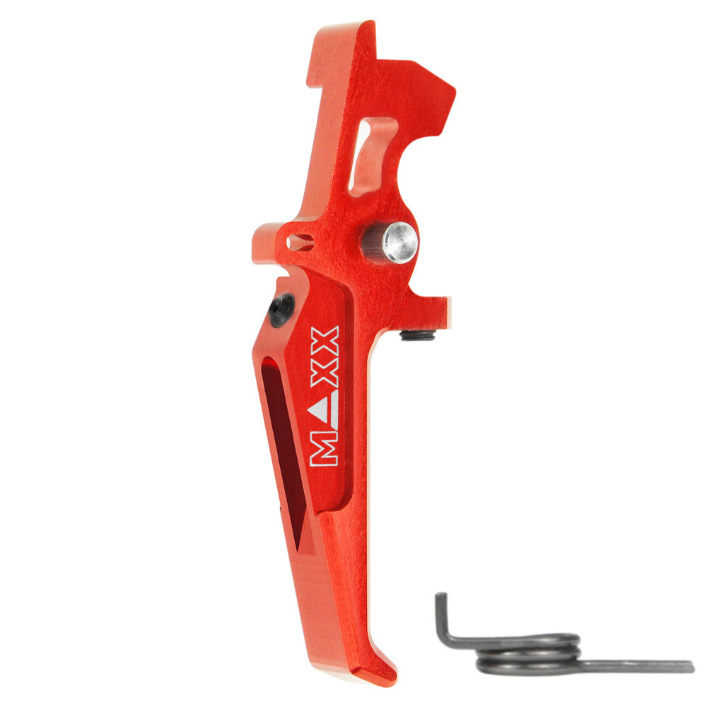 MAXX CNC Aluminum Advanced Speed Trigger (Style E) (Red)
