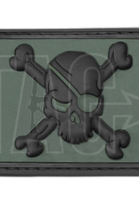 Pirate Skull Rubber Patch (forest)