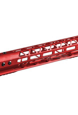 Balystik Skeleton M-LOK CNC rail for AEG / GBB / PTW 12 inch red