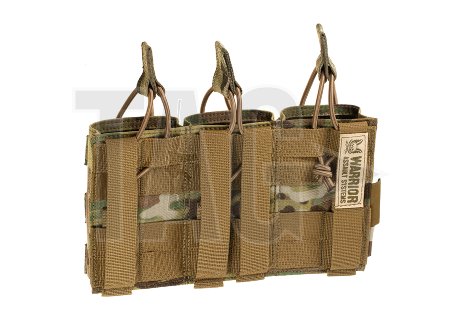 Warrior Assault Systeem Triple M4 Molle Open M4 5.56mm Mag Pouch / bungee Retention Multicam