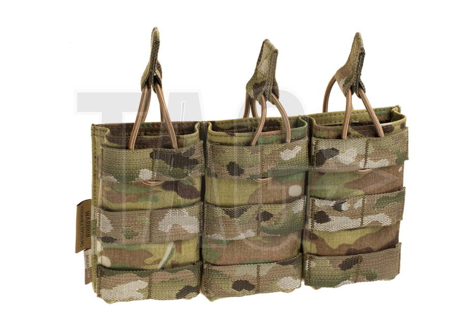 Warrior Assault Systeem Triple M4 Molle Open M4 5.56mm Mag Pouch / bungee Retention Multicam