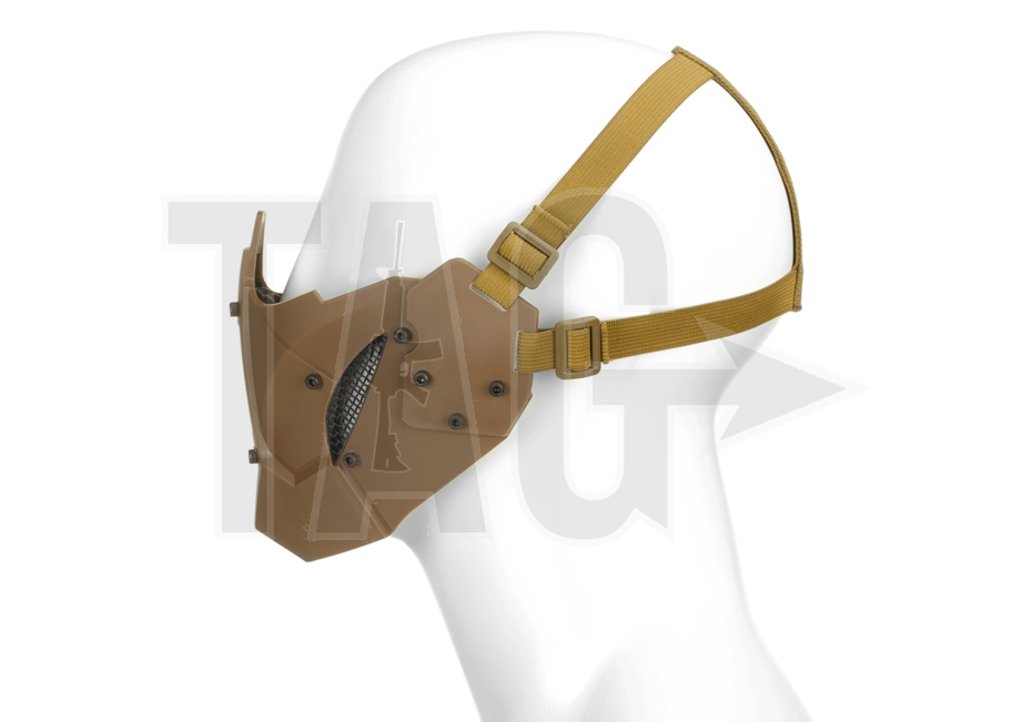 pirates arms Pirate Arms Warrior Steel Half Face Mask  Tan