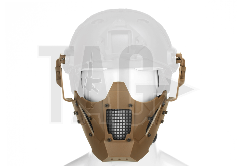 pirates arms Pirate Arms Warrior Steel Half Face Mask  Tan