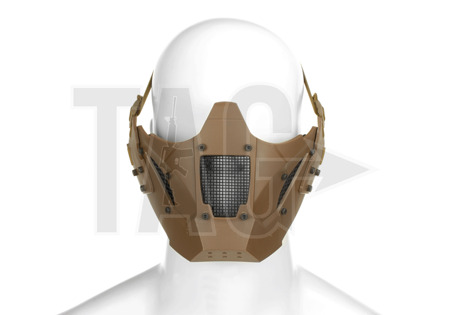 pirates arms Pirate Arms Warrior Steel Half Face Mask  Tan