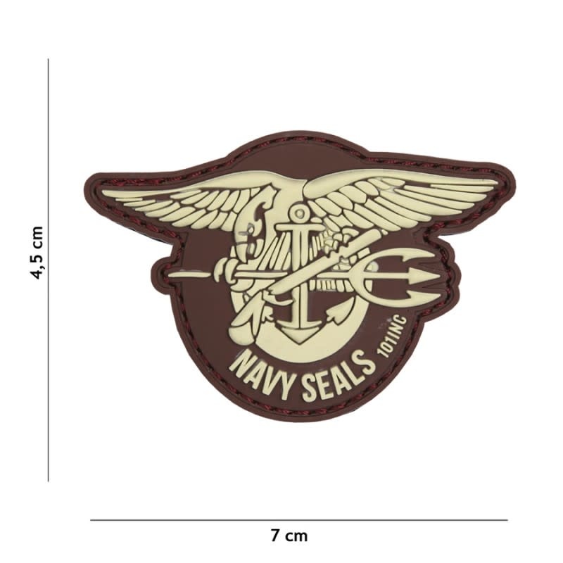 101 inc Patch 3D  PVC Navy seals brown