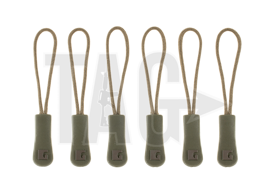 Claw Gear Zipper Puller Large 6-Pack RAL7013 Ranger Green