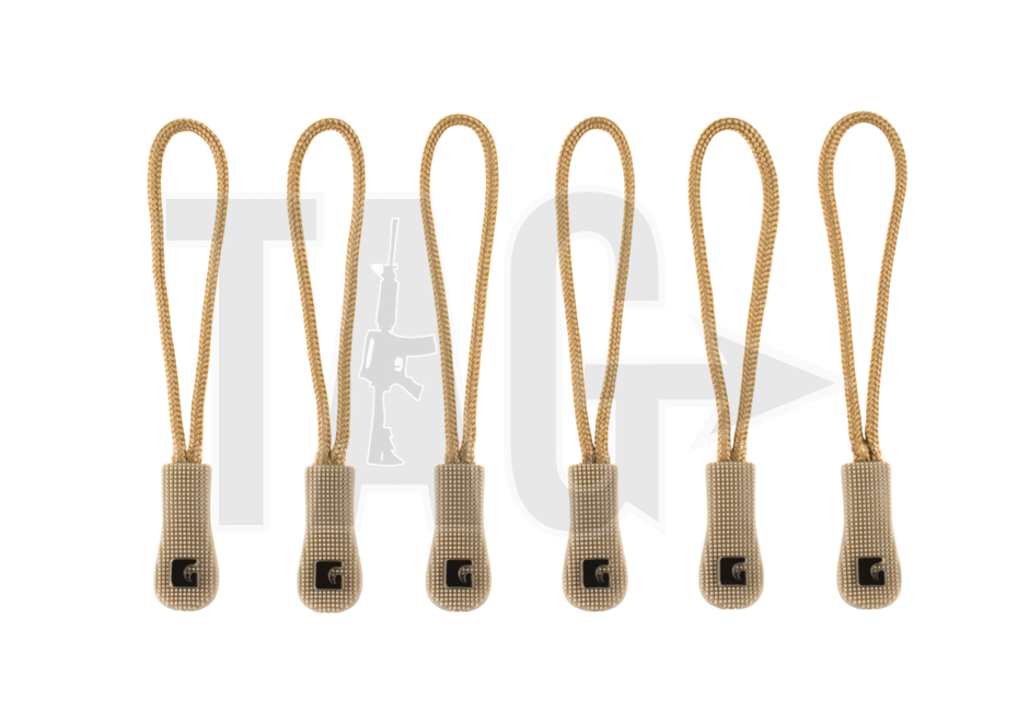 Claw Gear Zipper Puller Medium 6-Pack Coyote