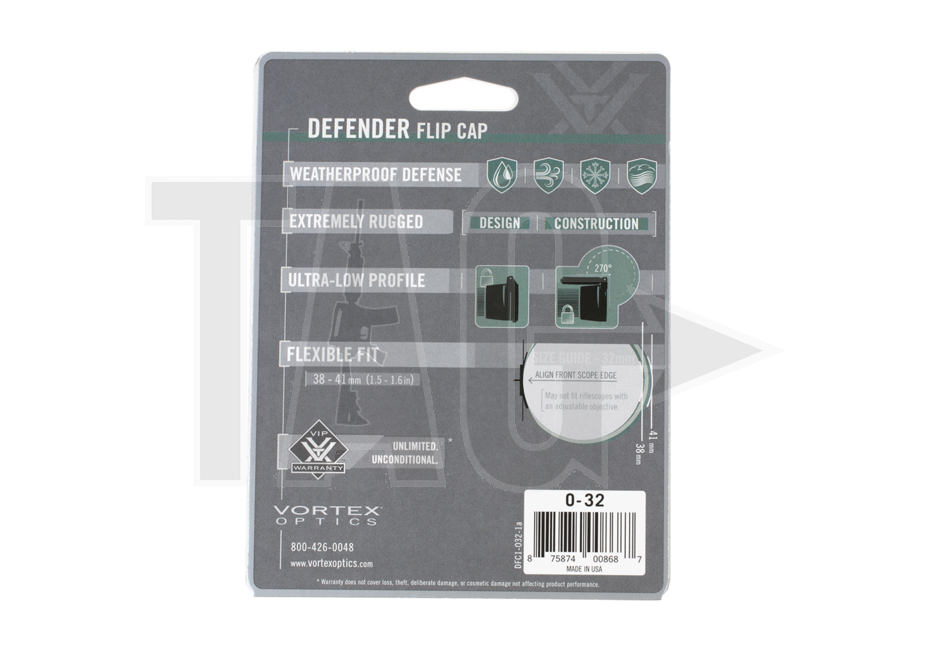 Vortex Defender Flip-Cap Objective 32mm