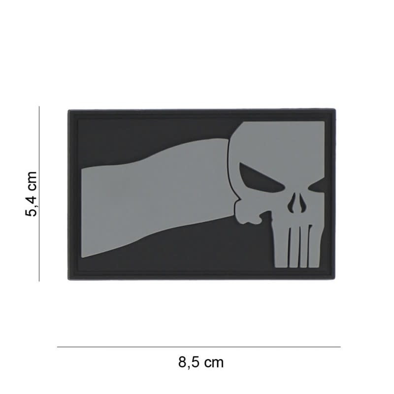 Copy of 3D PVC Punisher USA vlag grijs #8083