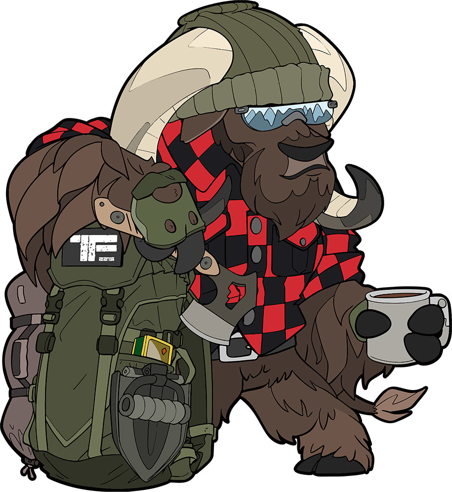 TF2215 Patch 3D PVC Bushcraft Ox No.2