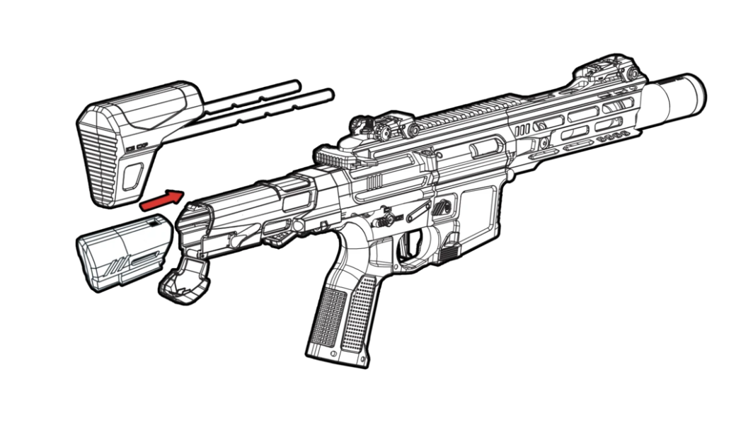 Airtech Studios Airtech studios ICS CXP-MARS PDW9 Carbine: BEU™ Battery Extension Unit