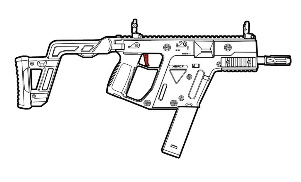Airtech Studios Copy of KrytacAirtech studios  Kriss Vector - Speed Flat Trigger Blade (BLACK)