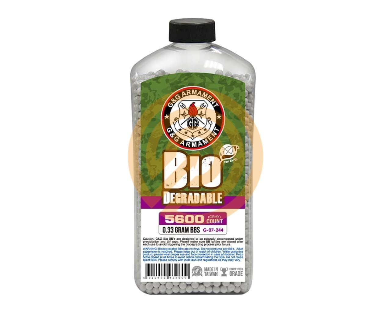 G&G 0.33g Bio Precision 5600rds Gray Bottle