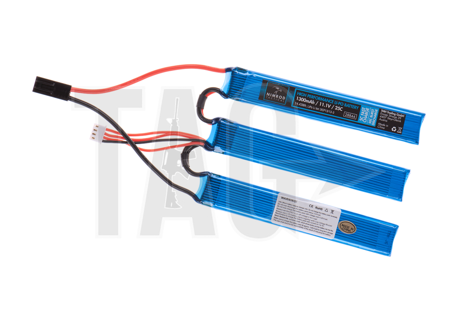 nimrod Nimrod  Lipo 11.1V 1300mAh 25C Split Type mini Tamiya