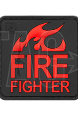 Fire Fighter Rubber Patch Rood