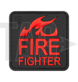 Fire Fighter Rubber Patch Rood