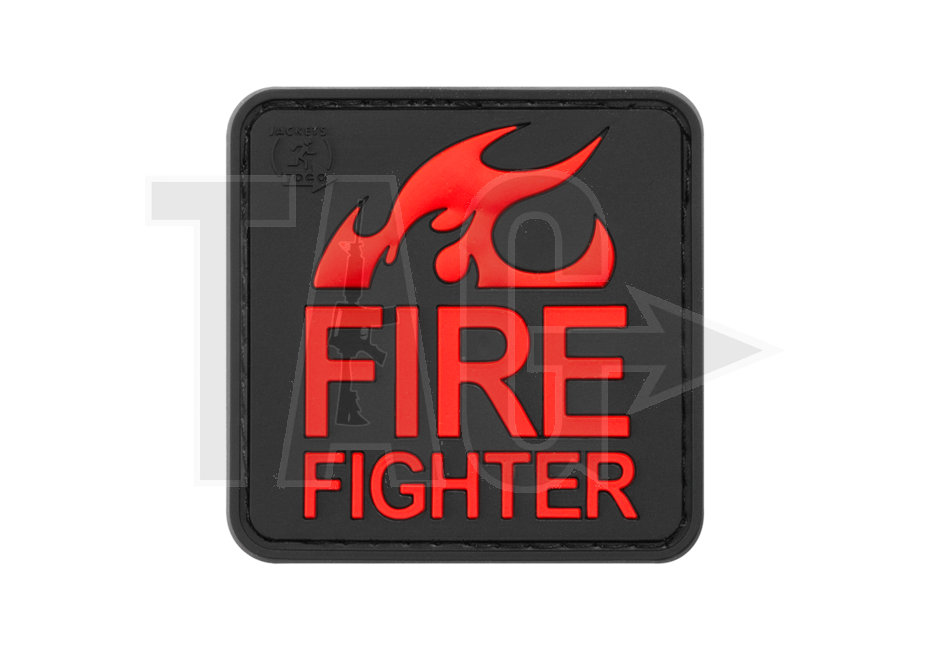Fire Fighter Rubber Patch Rood