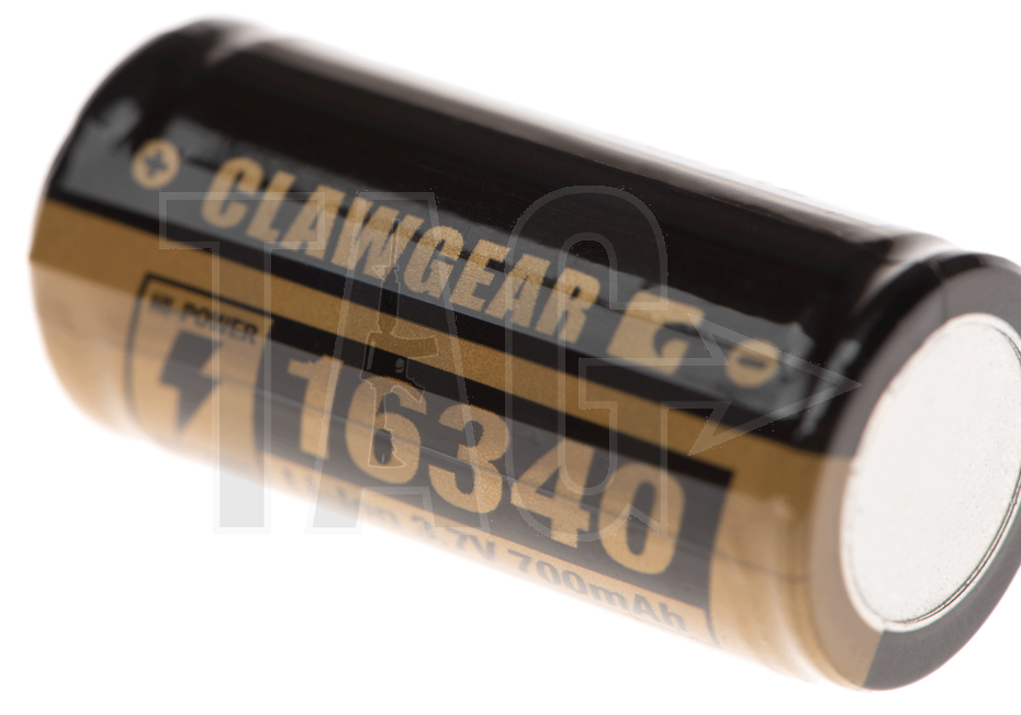Claw Gear 16340 Battery 3.7V 700mAh Clawgear