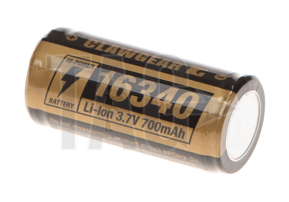 nerveus worden Auckland kofferbak Clawgear 16340 Battery 3.7V 700mAh Clawgear - tactical airsoft gear