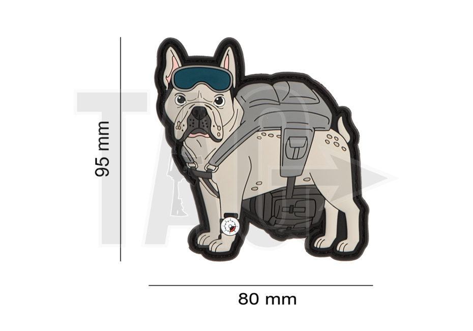 Airsoftology Frenchie - Fallschirmjäger Französische Bulldogge Patch