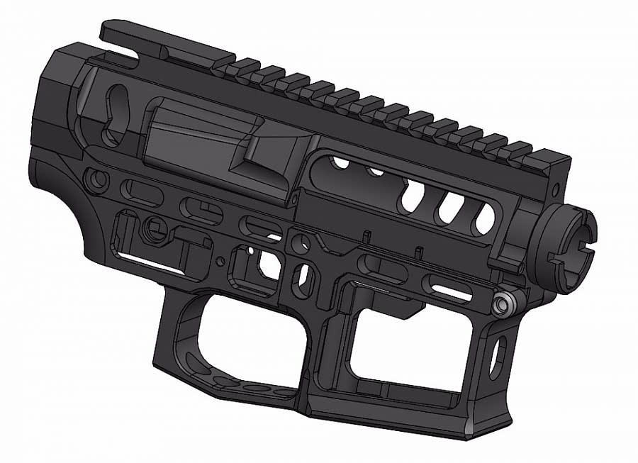 Retro Arms Retroarms CNC receiver AR15 (Skeletonized) - C