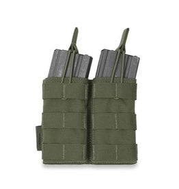 Warrior Assault Systeem Dubbel M4 Molle Open M4 5.56mm Mag Pouch / bungee Retention OD W-EO-DMOP-5.56 -OD