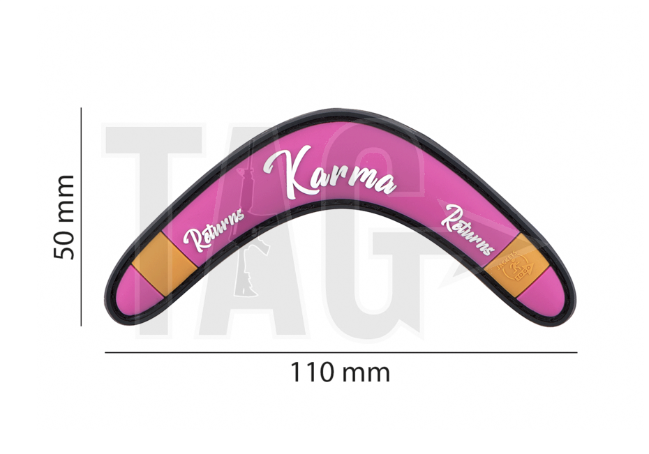 JTG Karma Returns Rubber Patch Pink