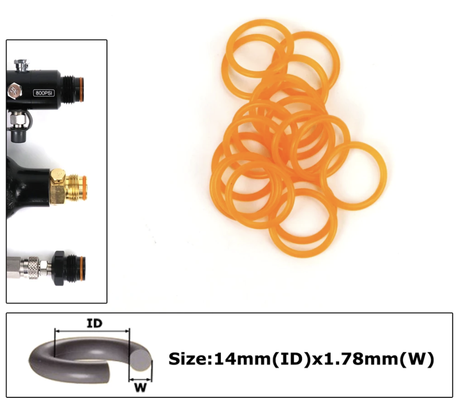 TAG-SHOP ® Camaleon Duro Polyurethaan O Ring Voor CO2/Hpa/Air Paintball Tank adapter
