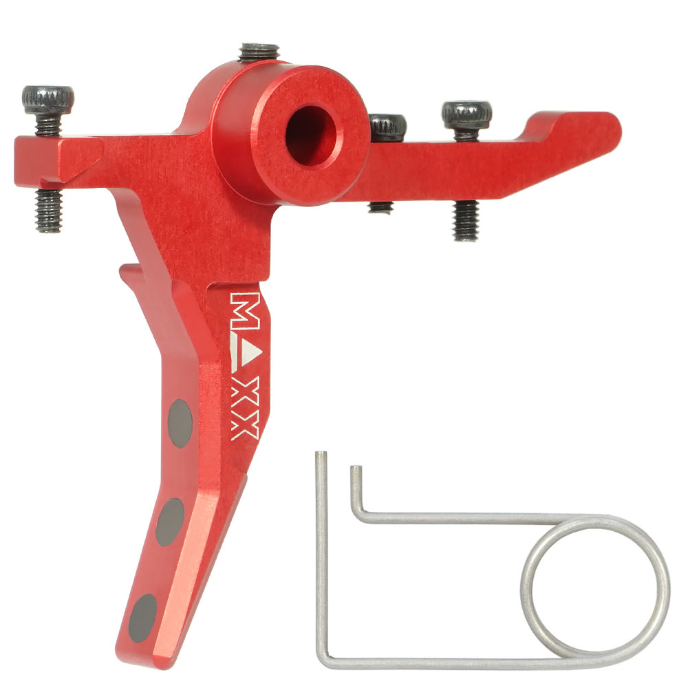 MAXX CNC Aluminum Advanced Speed Trigger (Style C) (Red) For MTW