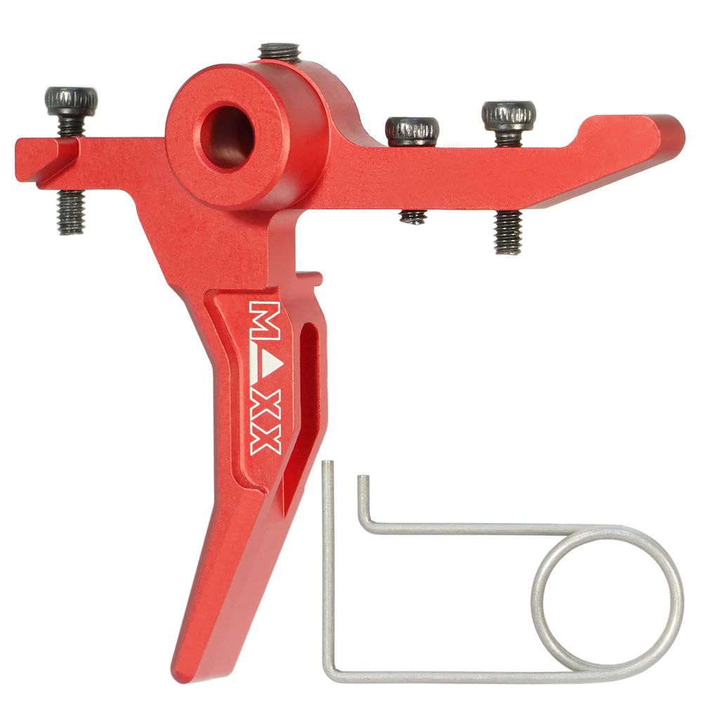 MAXX CNC Aluminum Advanced Speed Trigger (Style C) (Red) For MTW