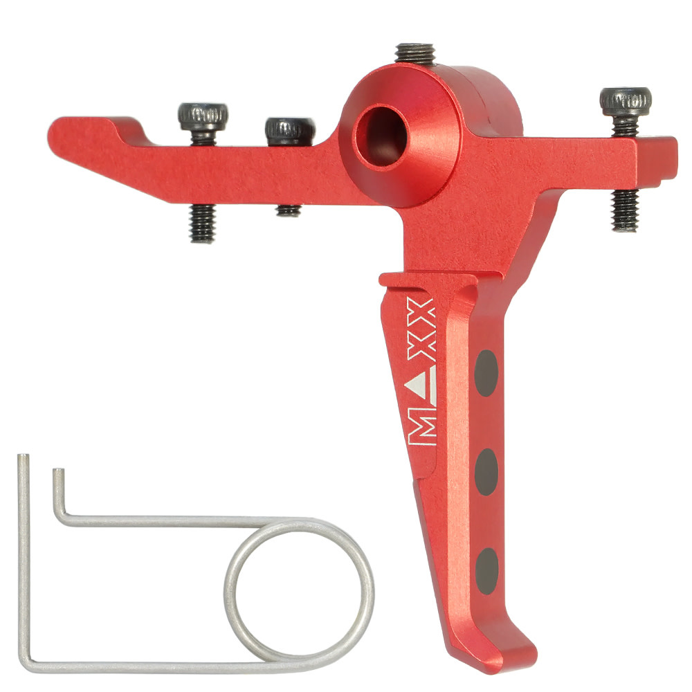 MAXX CNC Aluminum Advanced Speed Trigger (Style E) (Red) For MTW