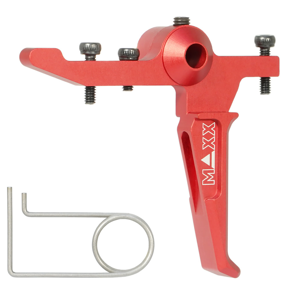 MAXX CNC Aluminum Advanced Speed Trigger (Style E) (Red) For MTW