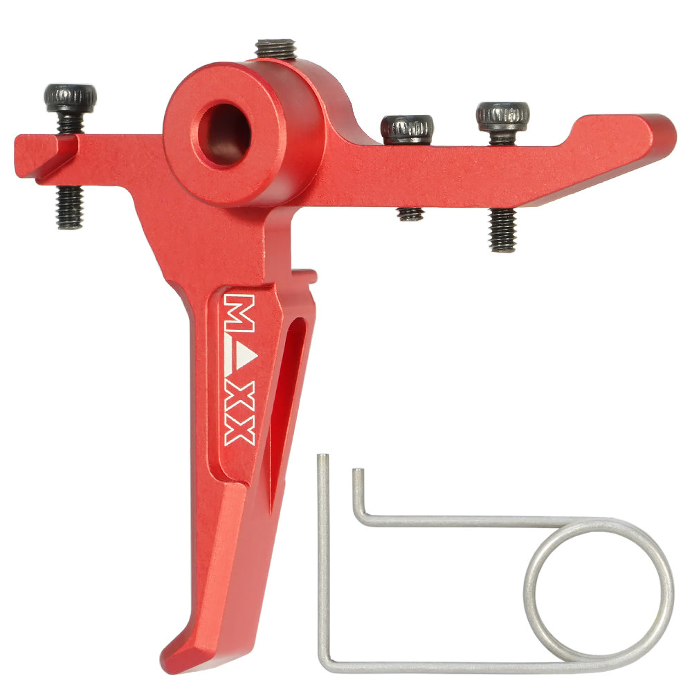 MAXX CNC Aluminum Advanced Speed Trigger (Style E) (Red) For MTW