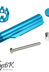 Balystik Stock Tube with ported Nut for M4 AEG - Blue