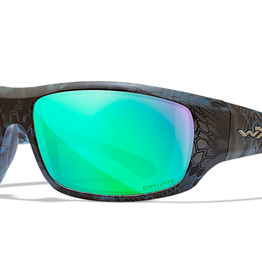 WileyX WX OMEGA Gläser: CAPTIVATE™ Polarized Green Mirror Frame: Kryptek® Neptune™