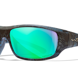 WileyX WX OMEGA Lenses: CAPTIVATE™ Polarized Green Mirror Frame: Kryptek® Neptune™