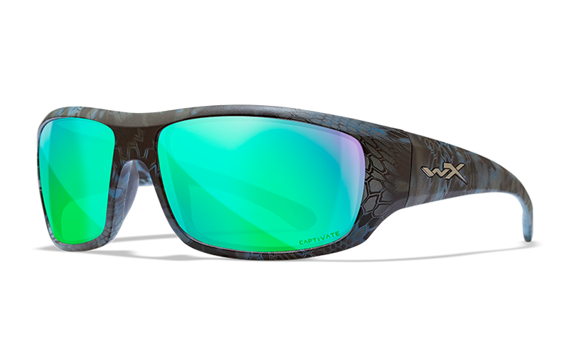 WileyX WX OMEGA Gläser: CAPTIVATE™ Polarized Green Mirror Frame: Kryptek® Neptune™