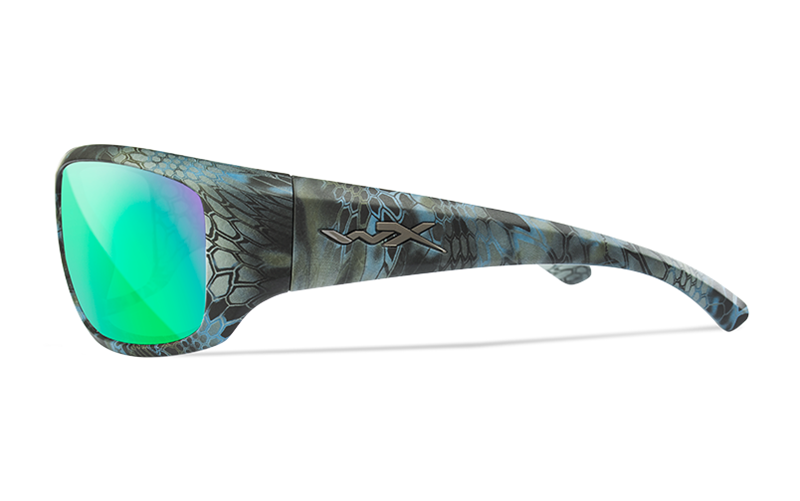 WileyX WX OMEGA Gläser: CAPTIVATE™ Polarized Green Mirror Frame: Kryptek® Neptune™