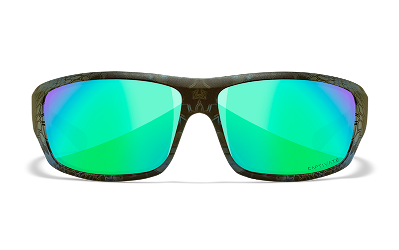 WileyX WX OMEGA Gläser: CAPTIVATE™ Polarized Green Mirror Frame: Kryptek® Neptune™