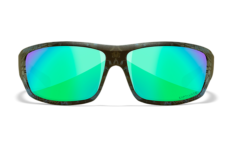 WileyX WX OMEGA Lenses: CAPTIVATE™ Polarized Green Mirror Frame: Kryptek® Neptune™