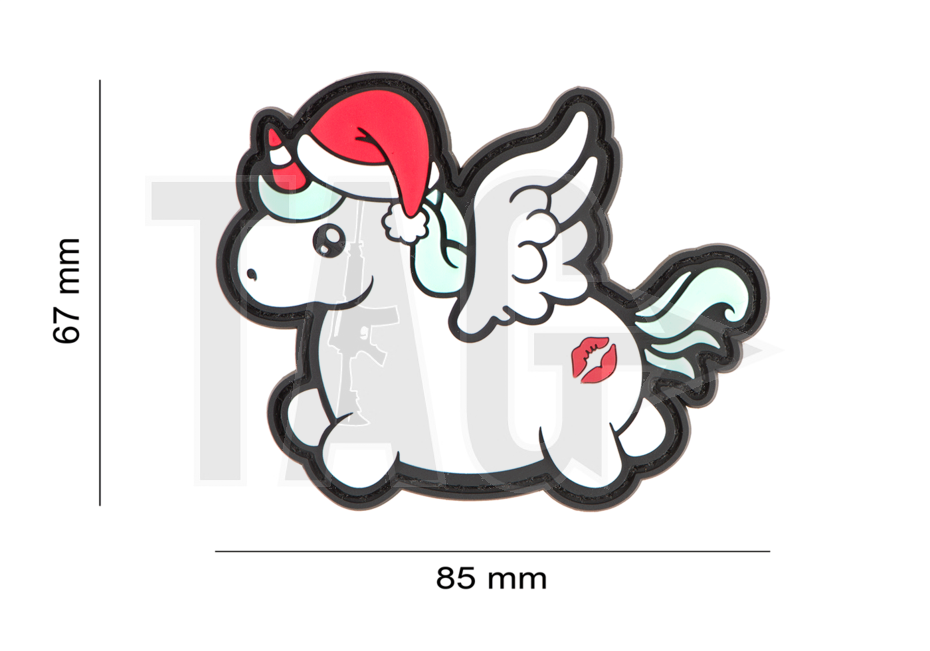 JTG JTG Christmas Unicorn Rubber Patch