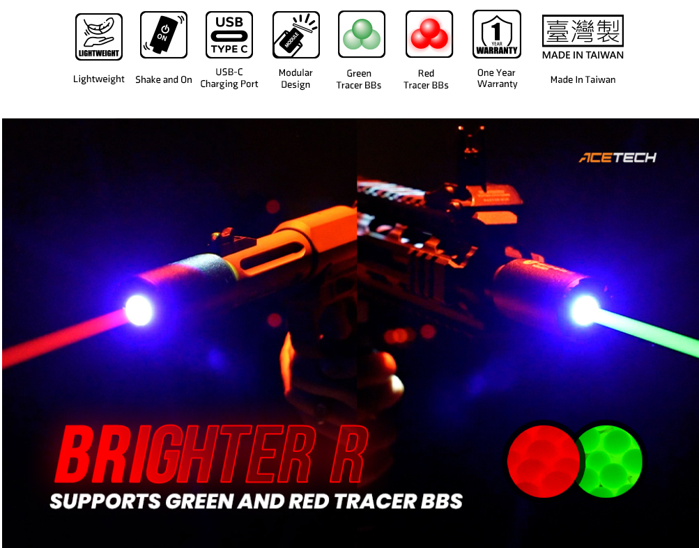 ACETECH Brighter R (red and green tracer)