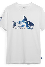 WileyX WX Fish T-shirt White Cotton w/ Skeleton